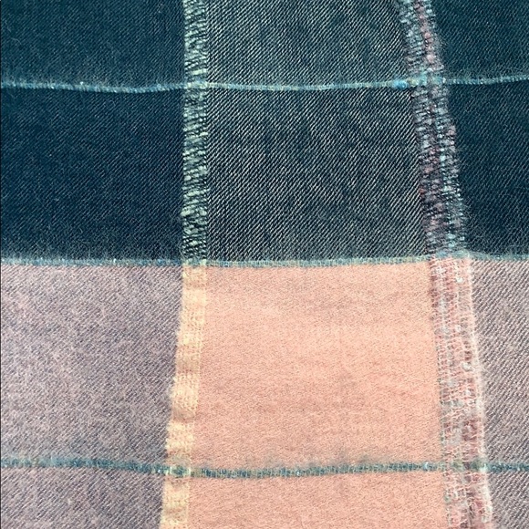 Madewell Navy Blue and Pink Scarf - Picture 2 of 5